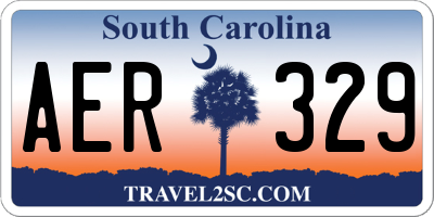 SC license plate AER329