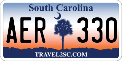 SC license plate AER330