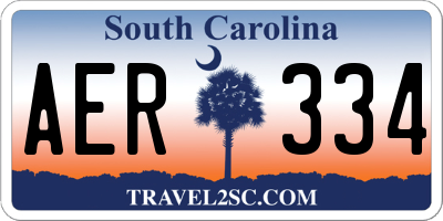SC license plate AER334