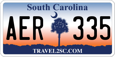 SC license plate AER335
