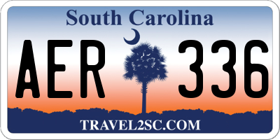 SC license plate AER336