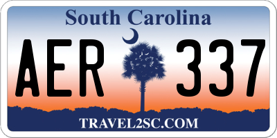 SC license plate AER337