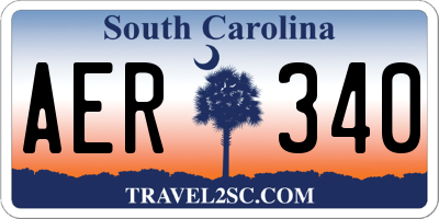 SC license plate AER340
