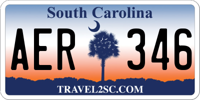 SC license plate AER346