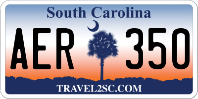 SC license plate AER350