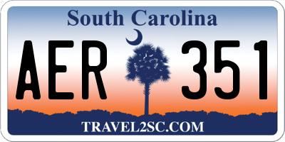 SC license plate AER351