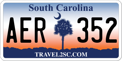 SC license plate AER352