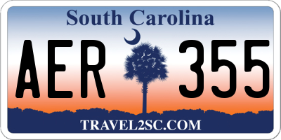 SC license plate AER355