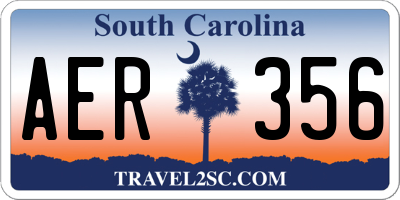 SC license plate AER356