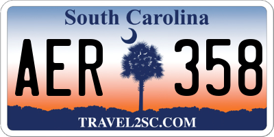 SC license plate AER358
