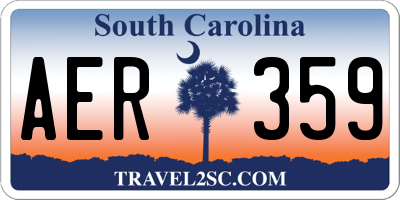 SC license plate AER359