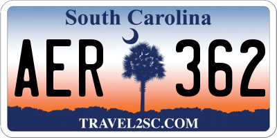 SC license plate AER362