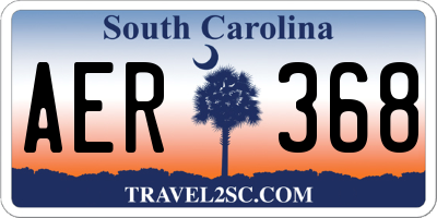 SC license plate AER368