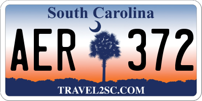 SC license plate AER372