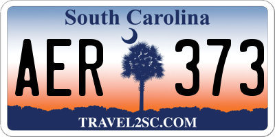 SC license plate AER373