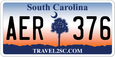 SC license plate AER376