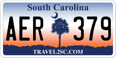 SC license plate AER379