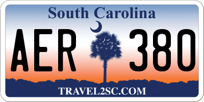 SC license plate AER380