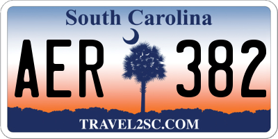 SC license plate AER382