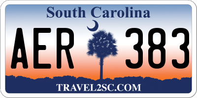 SC license plate AER383
