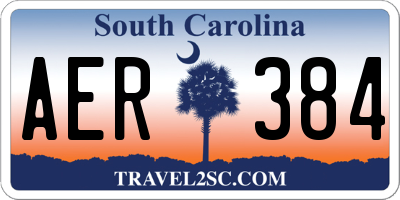 SC license plate AER384