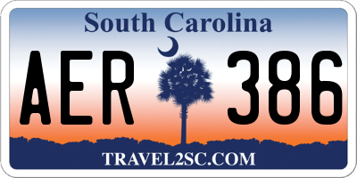 SC license plate AER386