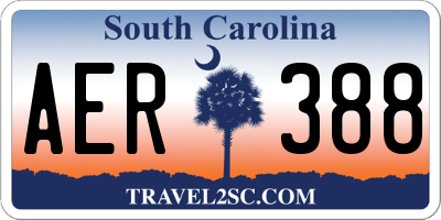 SC license plate AER388