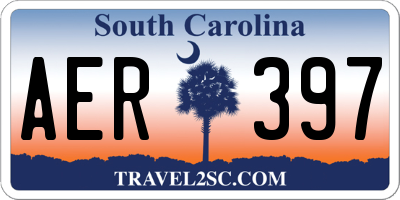 SC license plate AER397
