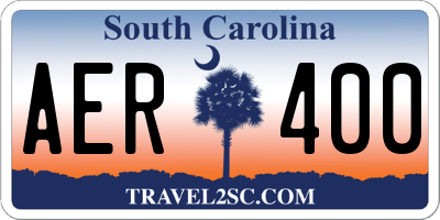 SC license plate AER400
