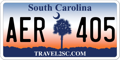SC license plate AER405