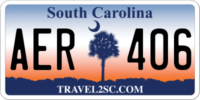 SC license plate AER406