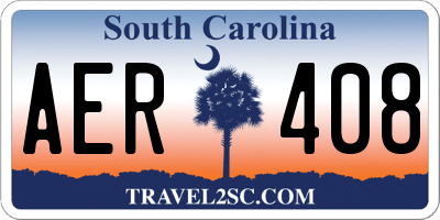 SC license plate AER408