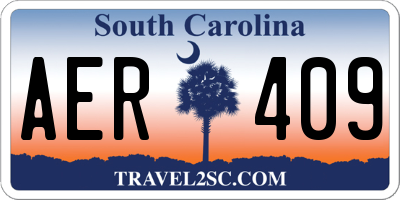 SC license plate AER409