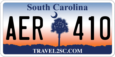 SC license plate AER410