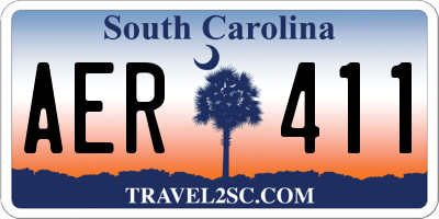 SC license plate AER411