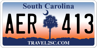 SC license plate AER413