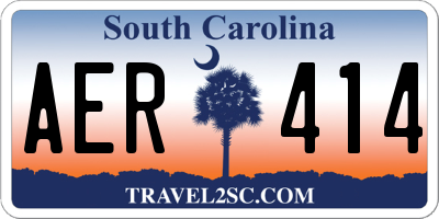 SC license plate AER414