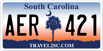SC license plate AER421