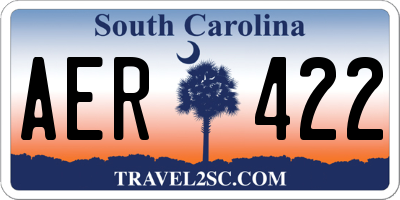 SC license plate AER422