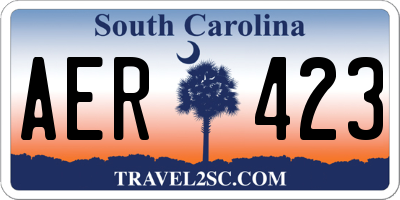 SC license plate AER423
