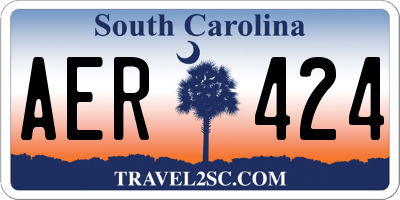 SC license plate AER424