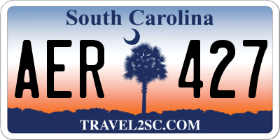 SC license plate AER427