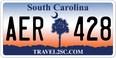 SC license plate AER428