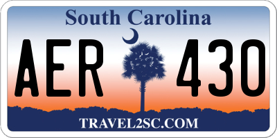 SC license plate AER430