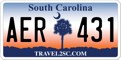 SC license plate AER431