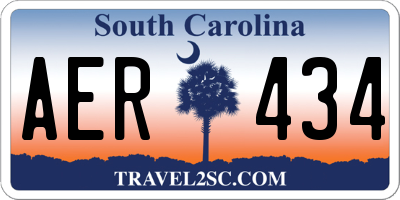 SC license plate AER434