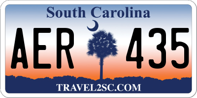 SC license plate AER435