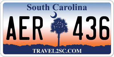 SC license plate AER436