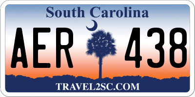 SC license plate AER438