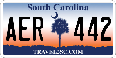 SC license plate AER442